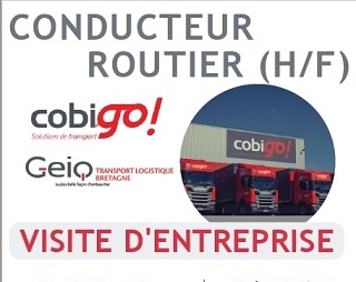 17 octobre 2023: Visite d’entreprise avec le GEIQ Transport Logistique Bretagne, Pôle Emploi et l’Aftral