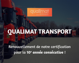 Cobigo certifié QUALIMAT TRANSPORT pour la 10ème année consécutive
